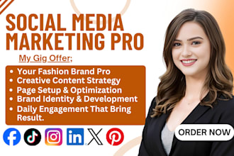 social media marketing manager, social media manager for fashion clothing brands