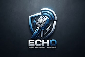 design a powerful microphone logo for your brand