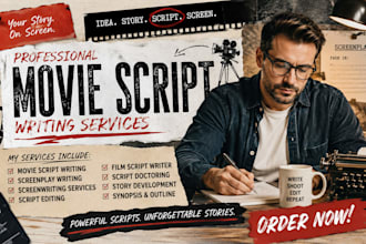 write movie script writing, screenwriting, screenplay as film script writer
