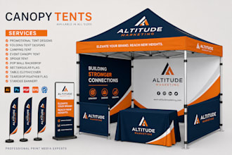 design a professional custom canopy tent
