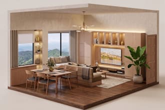 design a living room with 3d rendering, autodesk revit, and enscape