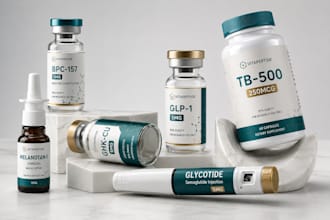design peptide label and vial label design