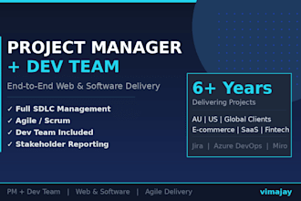 manage and deliver your web or software project with my dev team