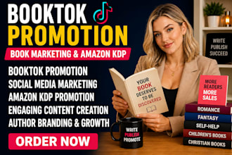 be your booktok author social media manager and book promoter