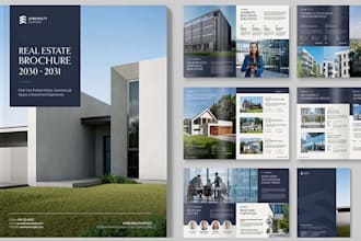 create luxury real estate brochure, investors pitch deck brochure for business