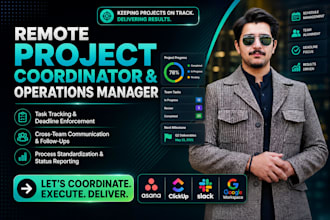be your remote project coordinator and business operations manager