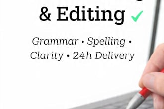 proofread and edit your documents, article and report