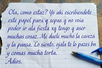 corregiré textos en español