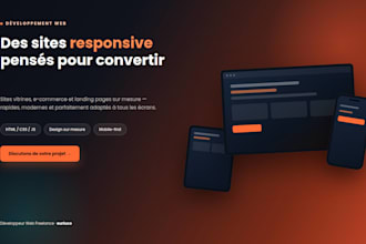 build a responsive HTML CSS landing page for your business