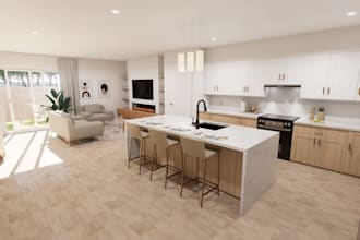 create photorealistic 3d renderings for residential interiors