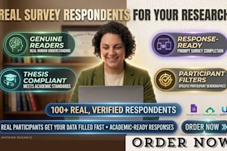 collect 100plus real survey respondents for various niche demographics
