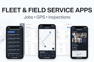 build a flutter app for fleet, delivery and field service