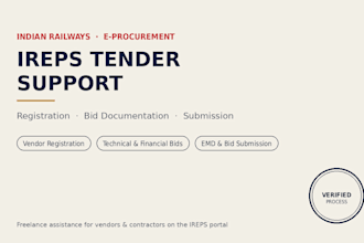 with ireps registration, e,tendering and bid submission