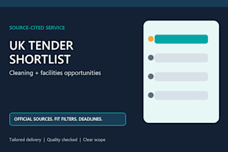 find UK cleaning and facilities tenders from official sources