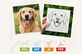 turn your pet photo into a laser engraving svg