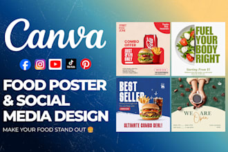 design food posters and restaurant social media posts