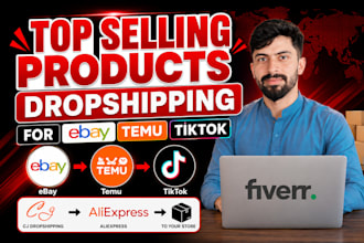 find top selling products for ebay temu tiktok dropshipping from cj aliexpress
