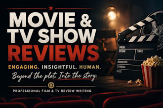 write engaging and insightful movie, film or TV show reviews