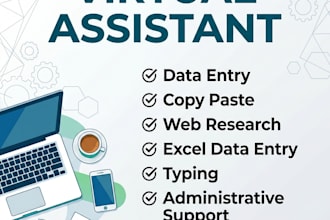 do data entry, copy paste and web research