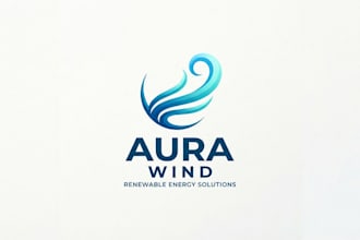 design a fresh and dynamic wind logo for your brand