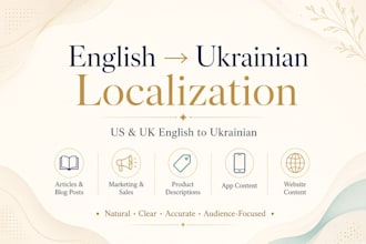 translate and localize english to ukrainian