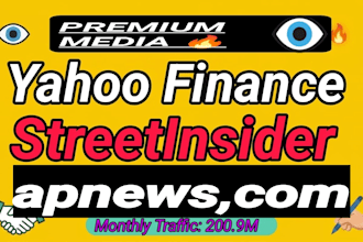 publish your article on yahoo finance apnews,com streetinsider,com barchart da90