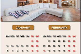 create a modern calendar design