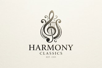 design an elegant classical music logo