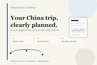 plan a personalized china travel itinerary in english