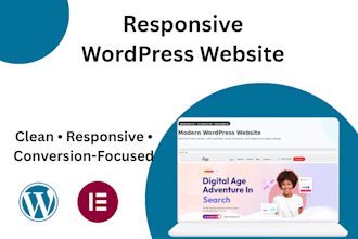 design a modern animated wordpress website with elementor