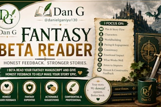 be your beta reader for fantasy and critique your manuscript