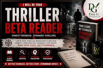 be your thriller beta reader and critique your manuscript