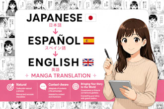 translate your japanese manga, webtoon or doujinshi into natural spanish