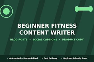 write beginner fitness blog posts and social captions using ai assisted writing