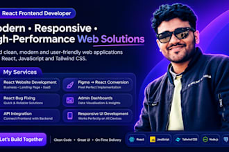 build a responsive react website with tailwind CSS