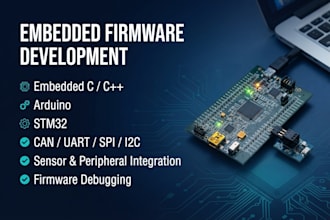 develop, debug, and test embedded c firmware