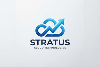 design a modern cloud logo for your brand
