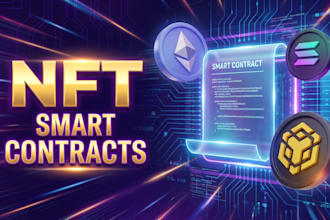 create and deploy nft smart contracts on ethereum, solana, or bsc