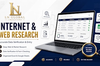 do internet research web research and data verification