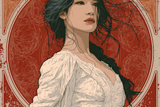 do illustrations in art nouveau style