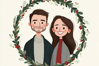 create festive dnd, anime, or fantasy christmas character