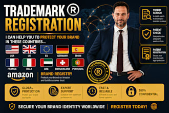 file trademark registration and represent you in europe USA UK, trademark search
