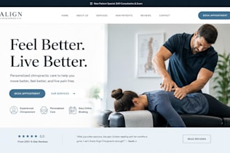 design wix chiropractor website squarespace chiropractic clinic website