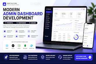 build a modern admin dashboard panel for your business