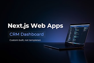 build a custom nextjs web app with CRM dashboard