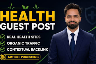 publish a health guest post on real websites with organic traffic