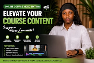 do online course video editing for elearning and educational creators