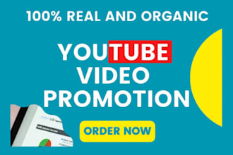 do organic youtube video and channel promotion