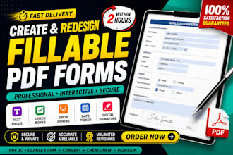 create and redesign professional fillable PDF forms