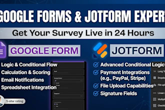 create a professional google form for survey and research